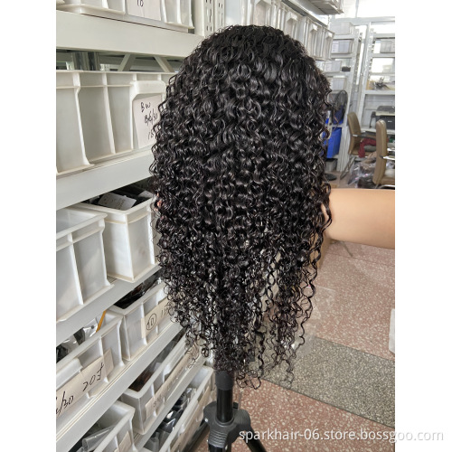 Raw Lace Front Wig Lace Wig Cuticle Aligned Hair Lace Closure Wig Water Wave Free Samples Raw Brazilian 30 inch Long Length